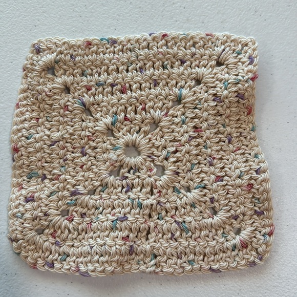Handmade Hand Crochet Cotton Dishcloth/Washcloth - Picture 3 of 9